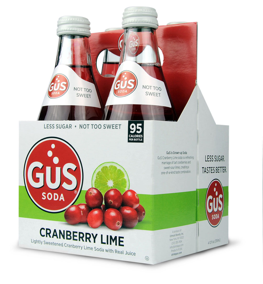 Cranberry Lime - GuS Soda - Less Sugar • Not Too Sweet